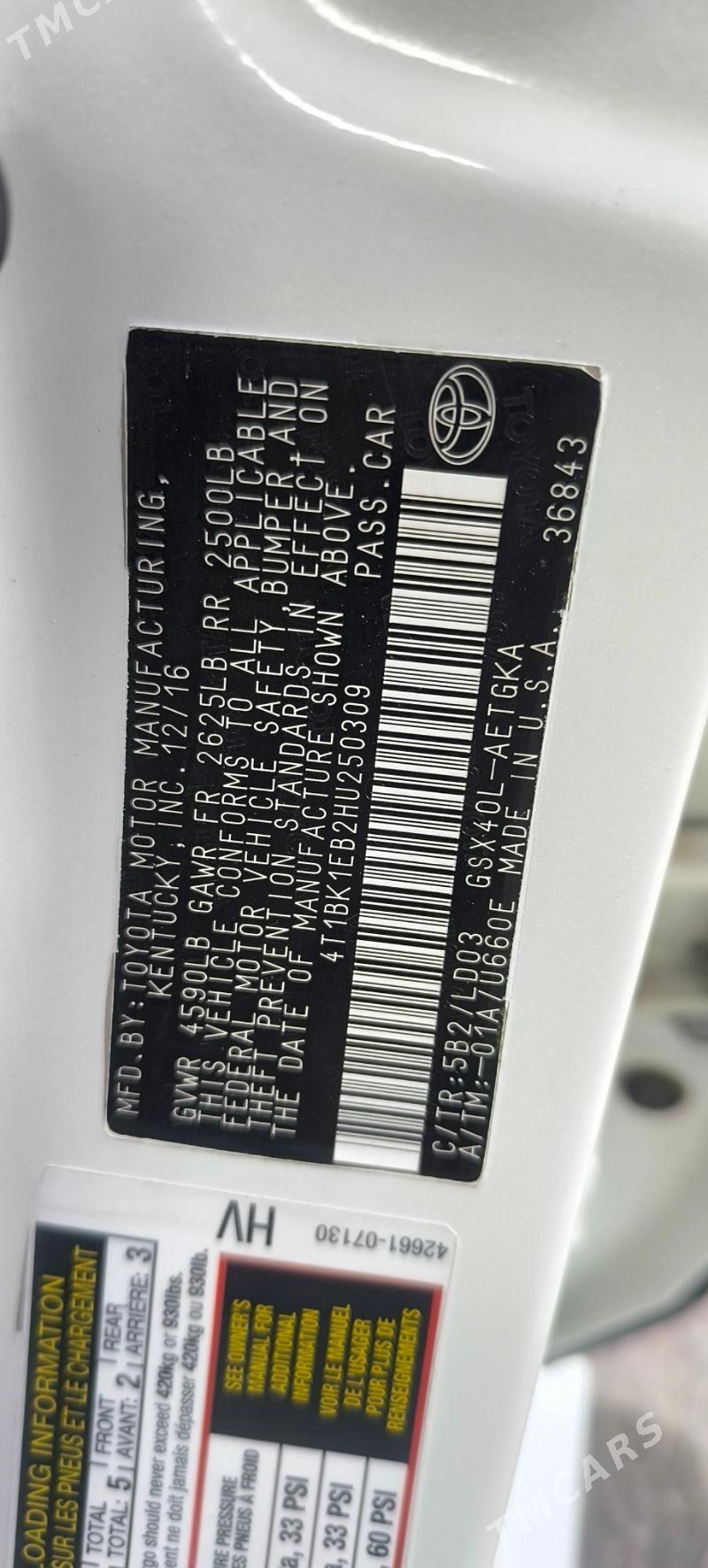 Toyota Avalon 2017 - 340 000 TMT - Гёкдепе - img 6