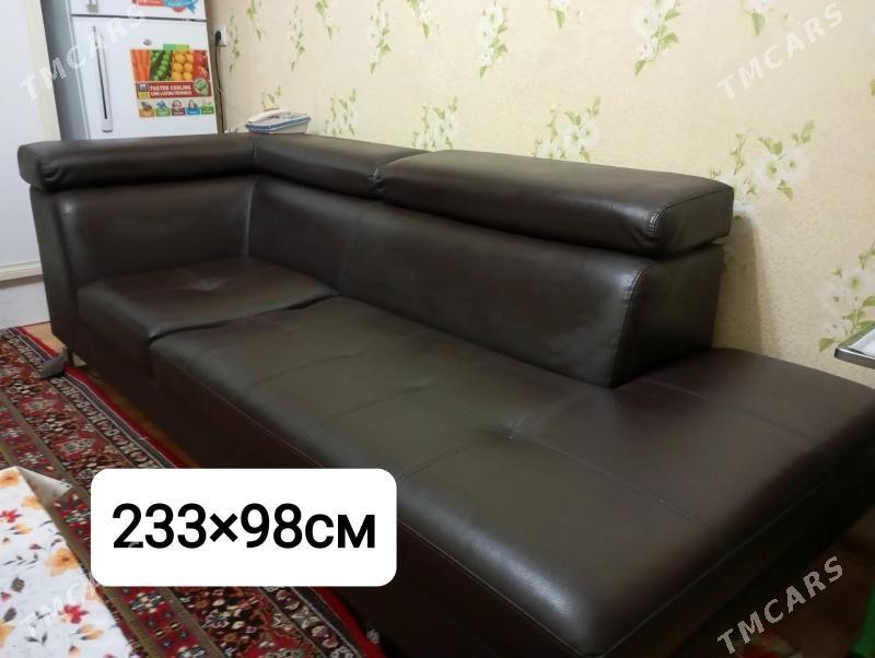 Кожаный диван. Срочно, дешево! - Ашхабад - img 2