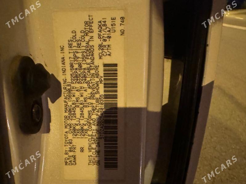 Toyota Sienna 2004 - 245 000 TMT - Хитровка - img 7