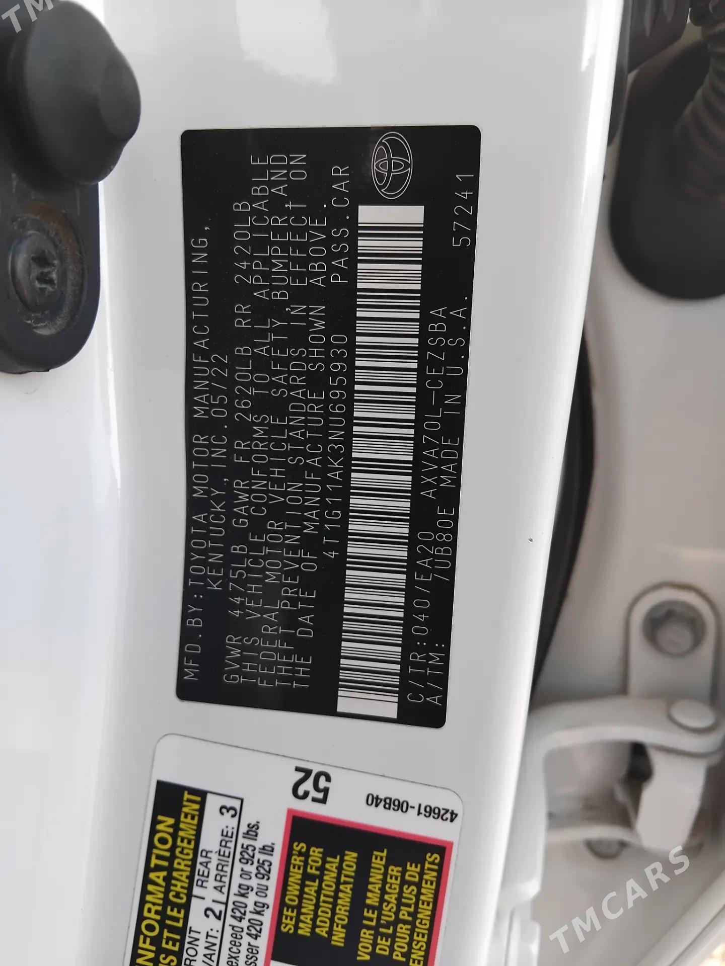 Toyota Camry 2022 - 330 000 TMT - Murgap - img 7