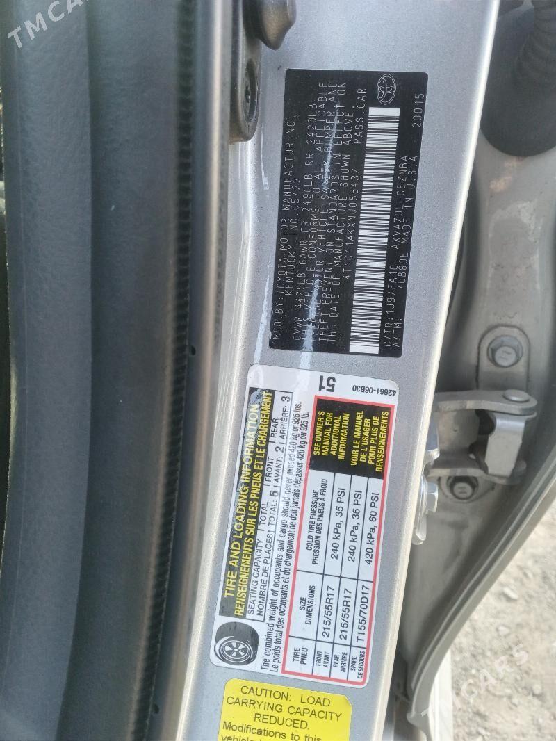 Toyota Camry 2022 - 325 000 TMT - Mary - img 5