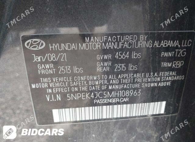 Hyundai Sonata 2021 - 175 000 TMT - Бедев - img 7