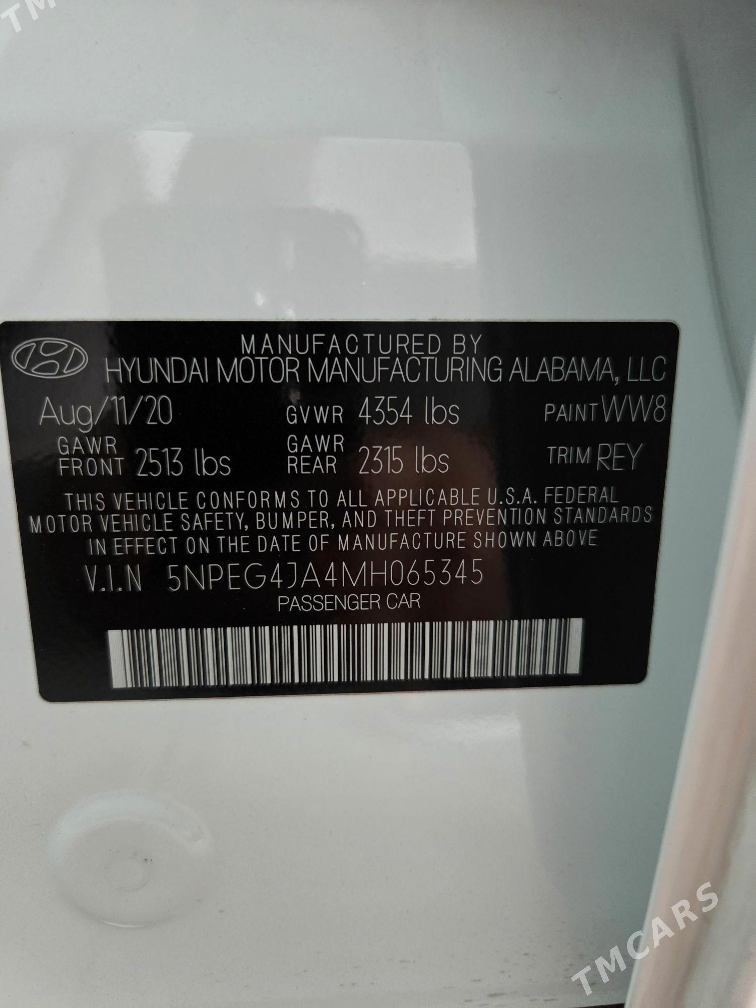 Hyundai Sonata 2020 - 260 000 TMT - Aşgabat - img 5