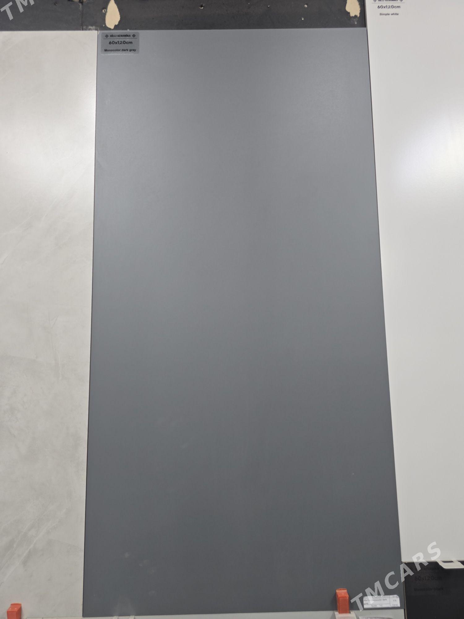 60x120 Odnotonny sery kafel - Ашхабад - img 3