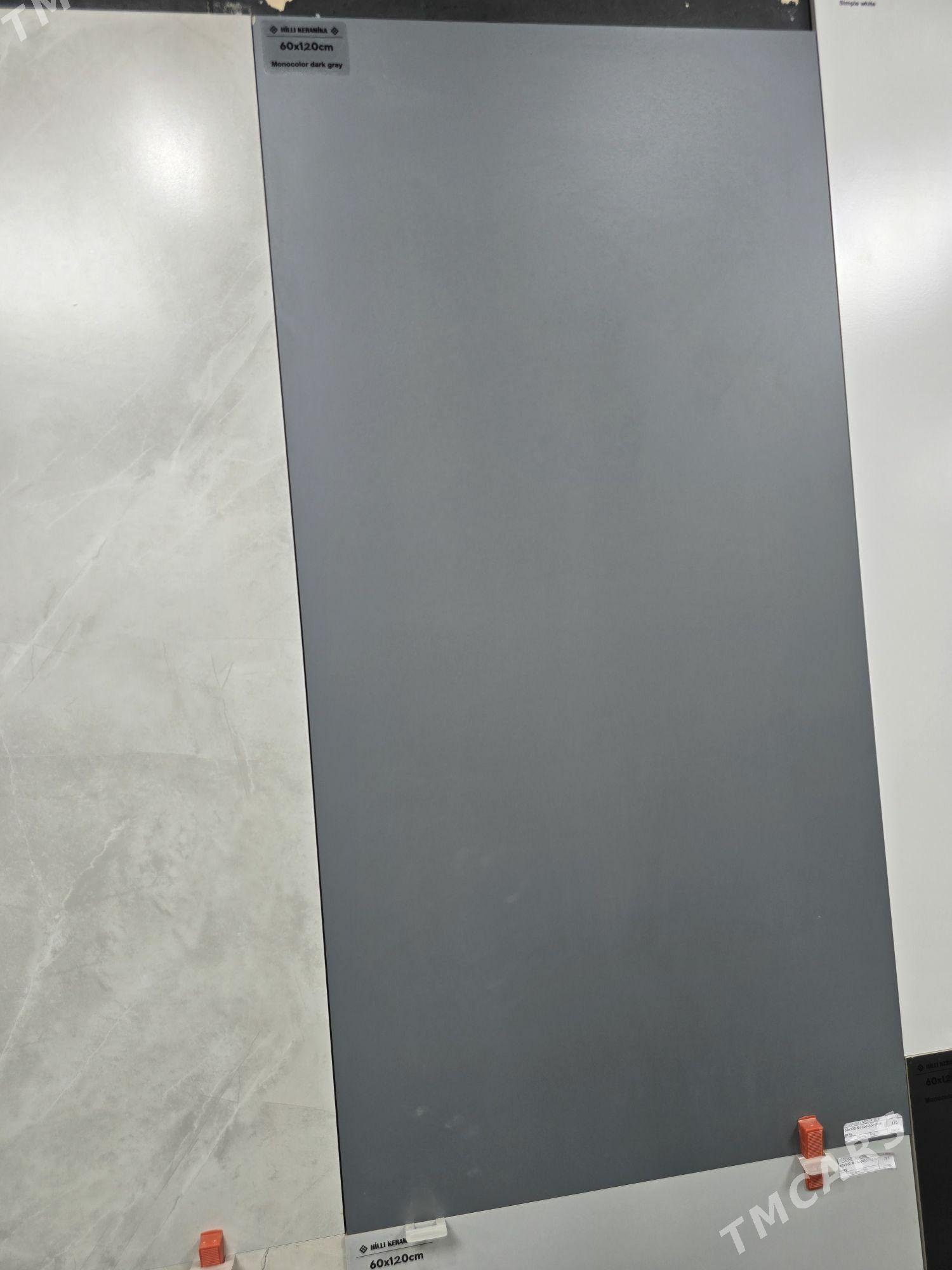 60x120 Odnotonny sery kafel - Ашхабад - img 4