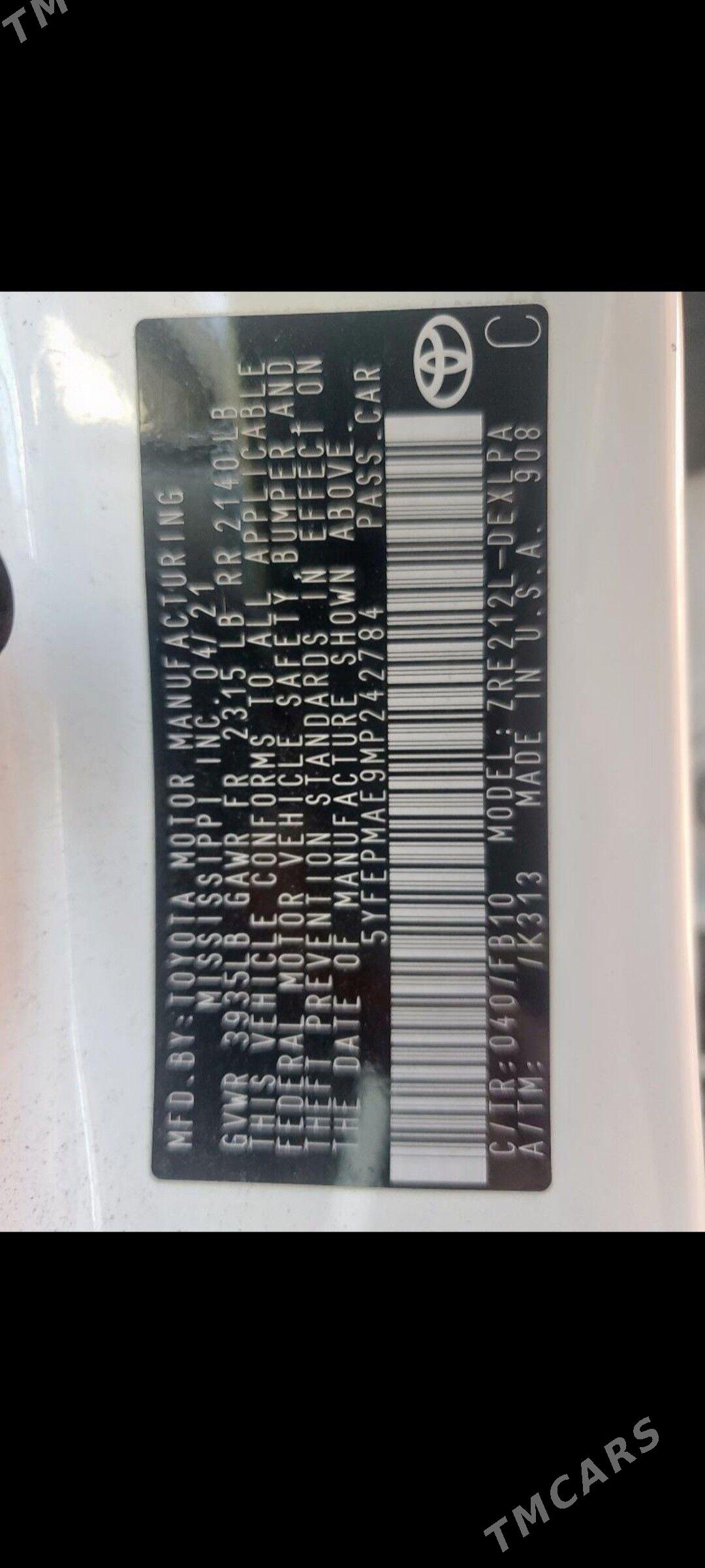 Toyota Corolla 2021 - 230 000 TMT - Çoganly - img 2