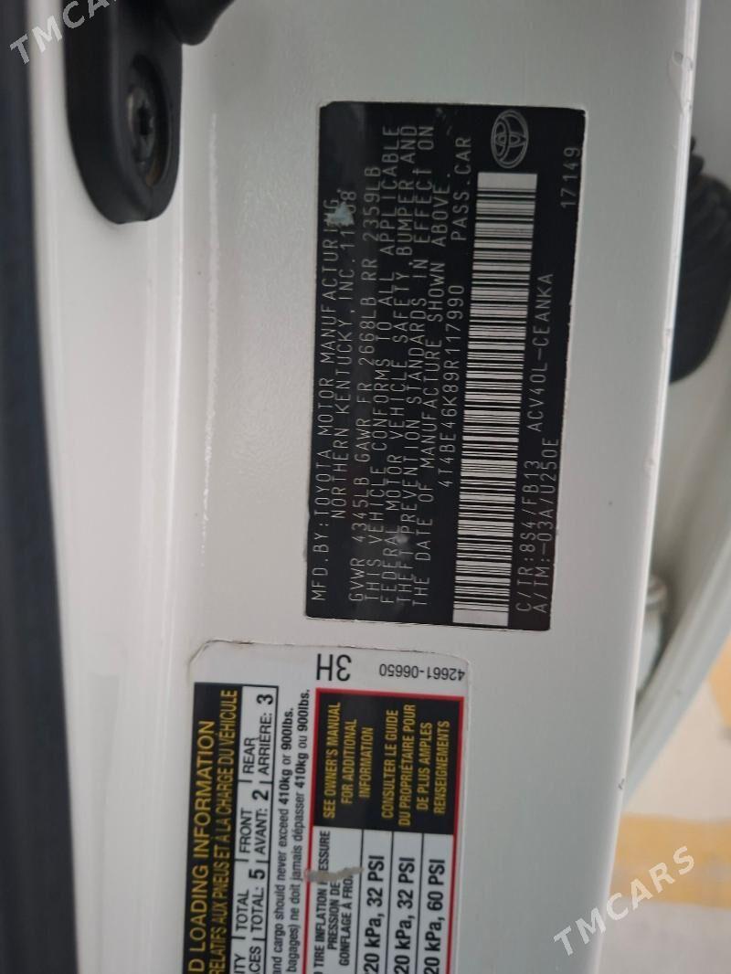 Toyota Camry 2008 - 175 000 TMT - Ашхабад - img 7