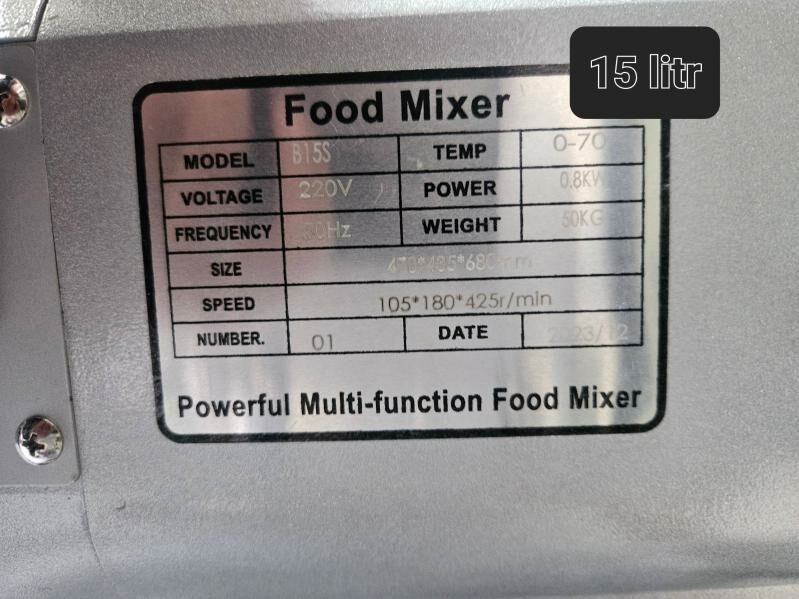 Mikser 15 litr - "Алтын Асыр" Гундогар базары ( Толкучка) - img 3