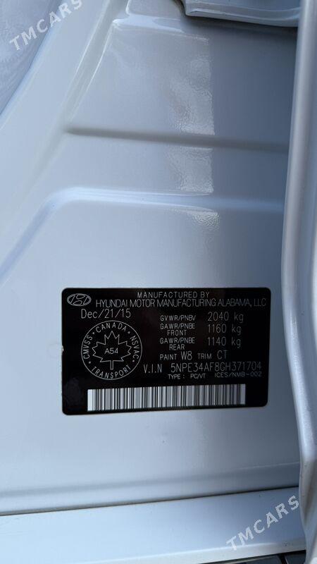 Hyundai Sonata 2016 - 210 000 TMT - Ашхабад - img 10