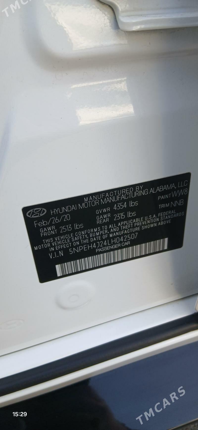 Hyundai Sonata 2020 - 338 000 TMT - Мир 1 - img 5