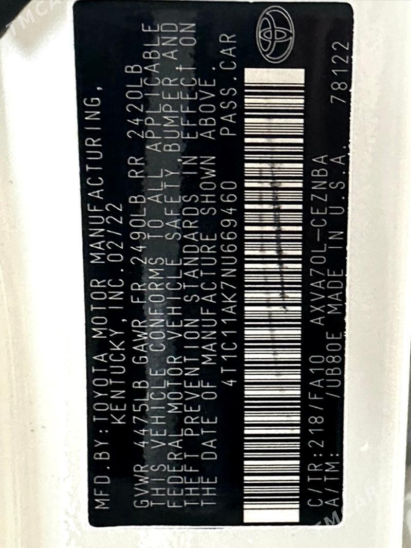 Toyota Camry 2022 - 313 600 TMT - Mary - img 8