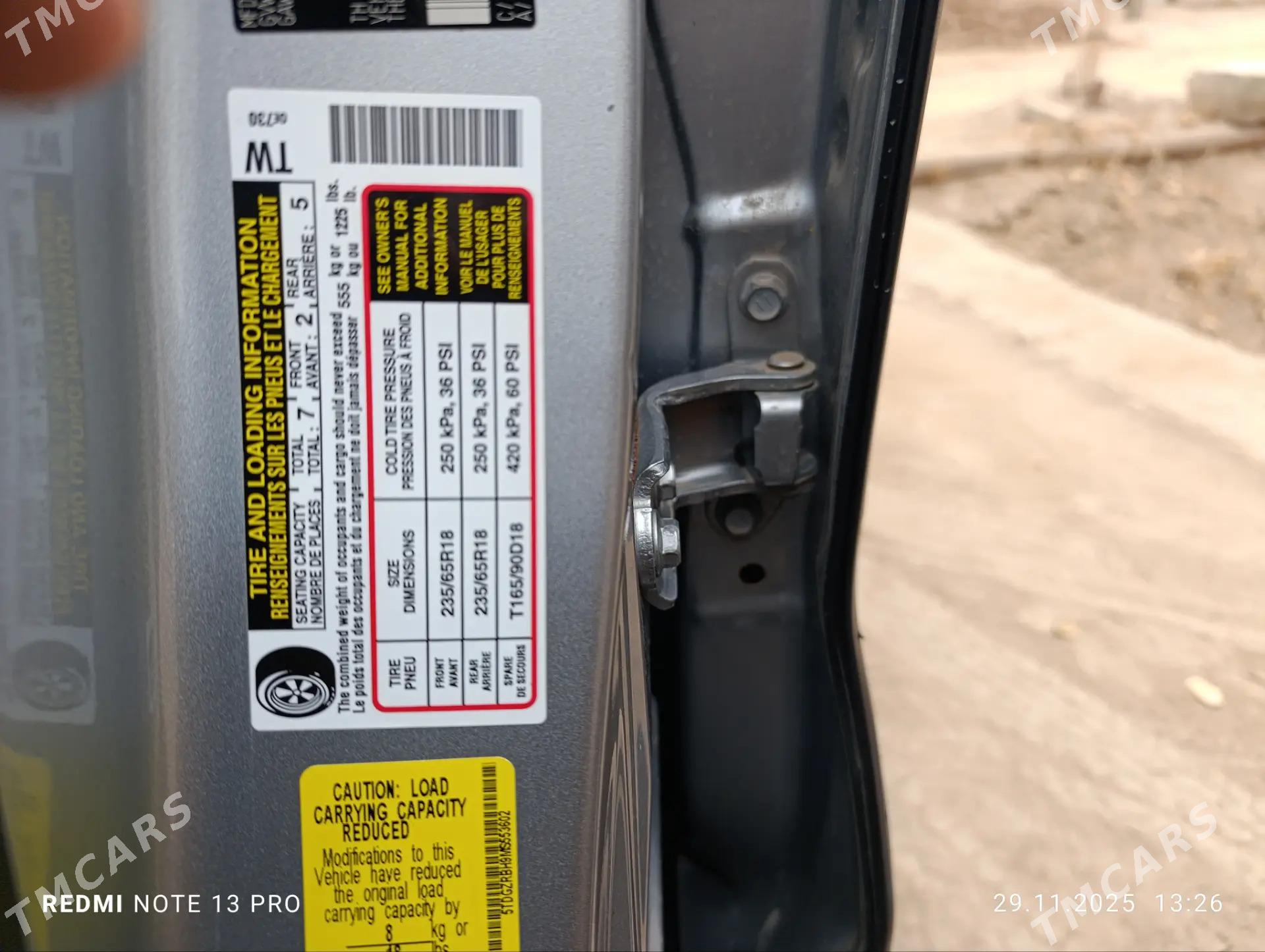 Toyota Highlander 2022 - 600 000 TMT - Гурбансолтан Едже - img 10