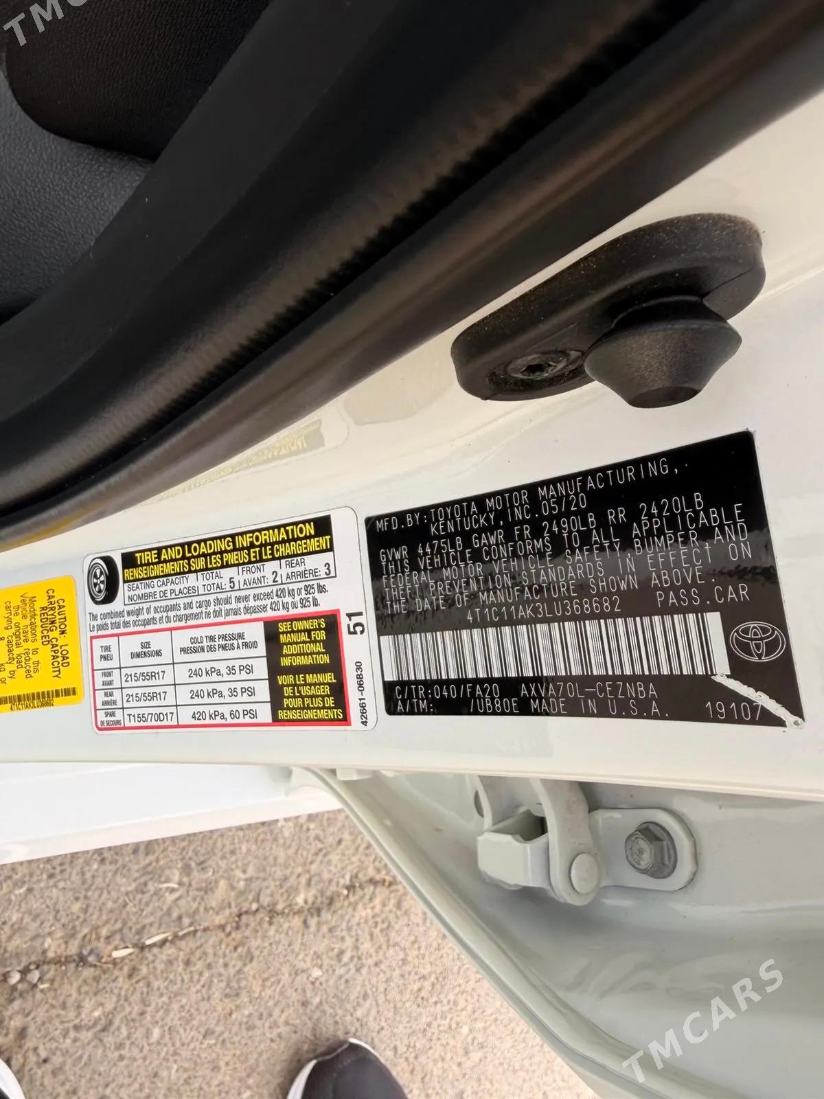 Toyota Camry 2020 - 340 000 TMT - Ашхабад - img 4