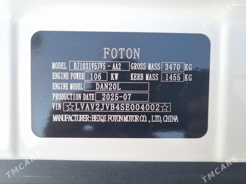 Foton Gratour T3 2025 - 351 000 TMT - Büzmeýin - img 6