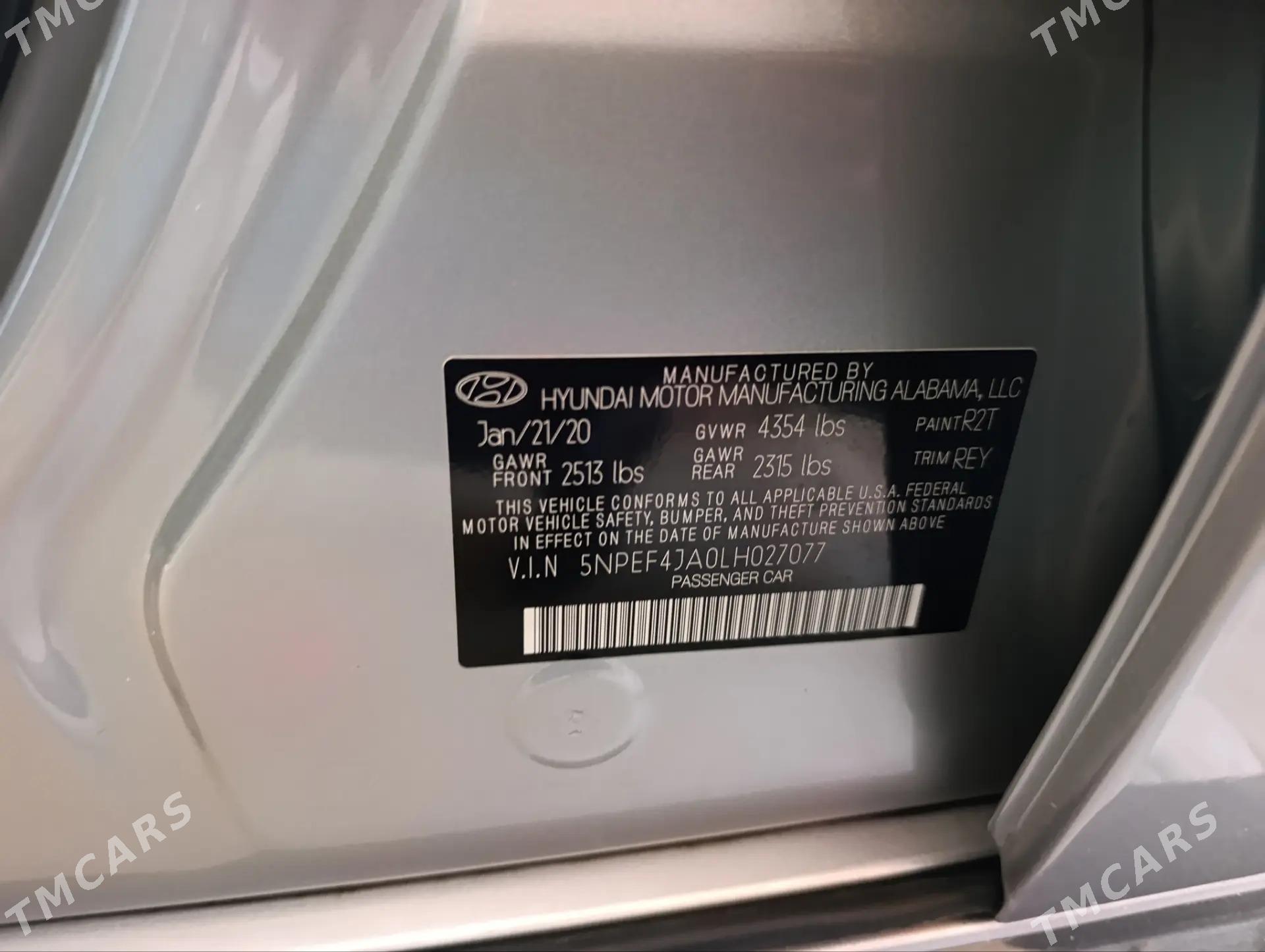 Hyundai Sonata 2020 - 256 000 TMT - Мары - img 9