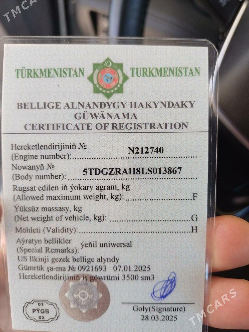 Toyota Highlander 2020 - 500 000 TMT - Мары - img 5