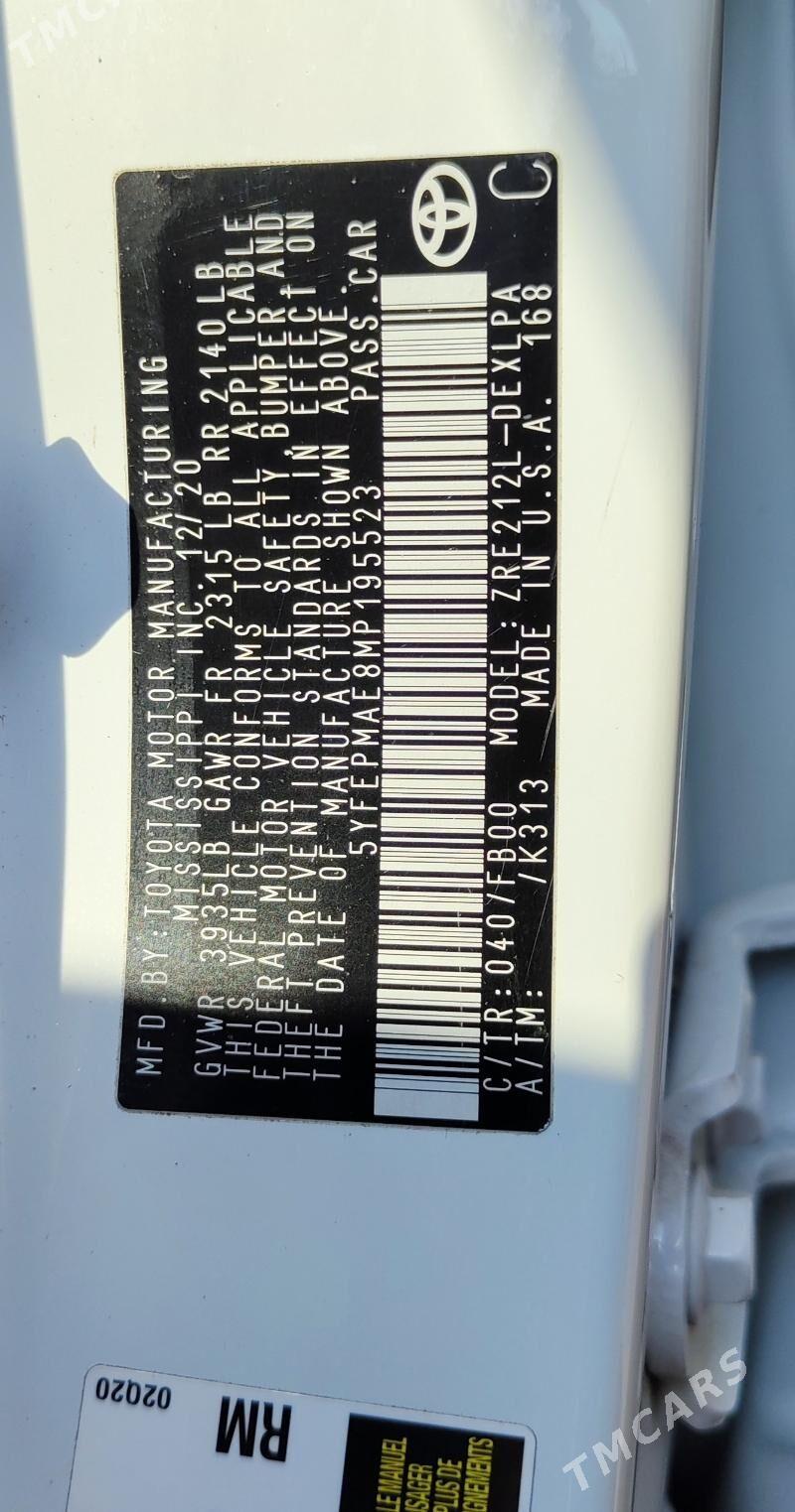 Toyota Corolla 2021 - 260 000 TMT - Туркменабат - img 5