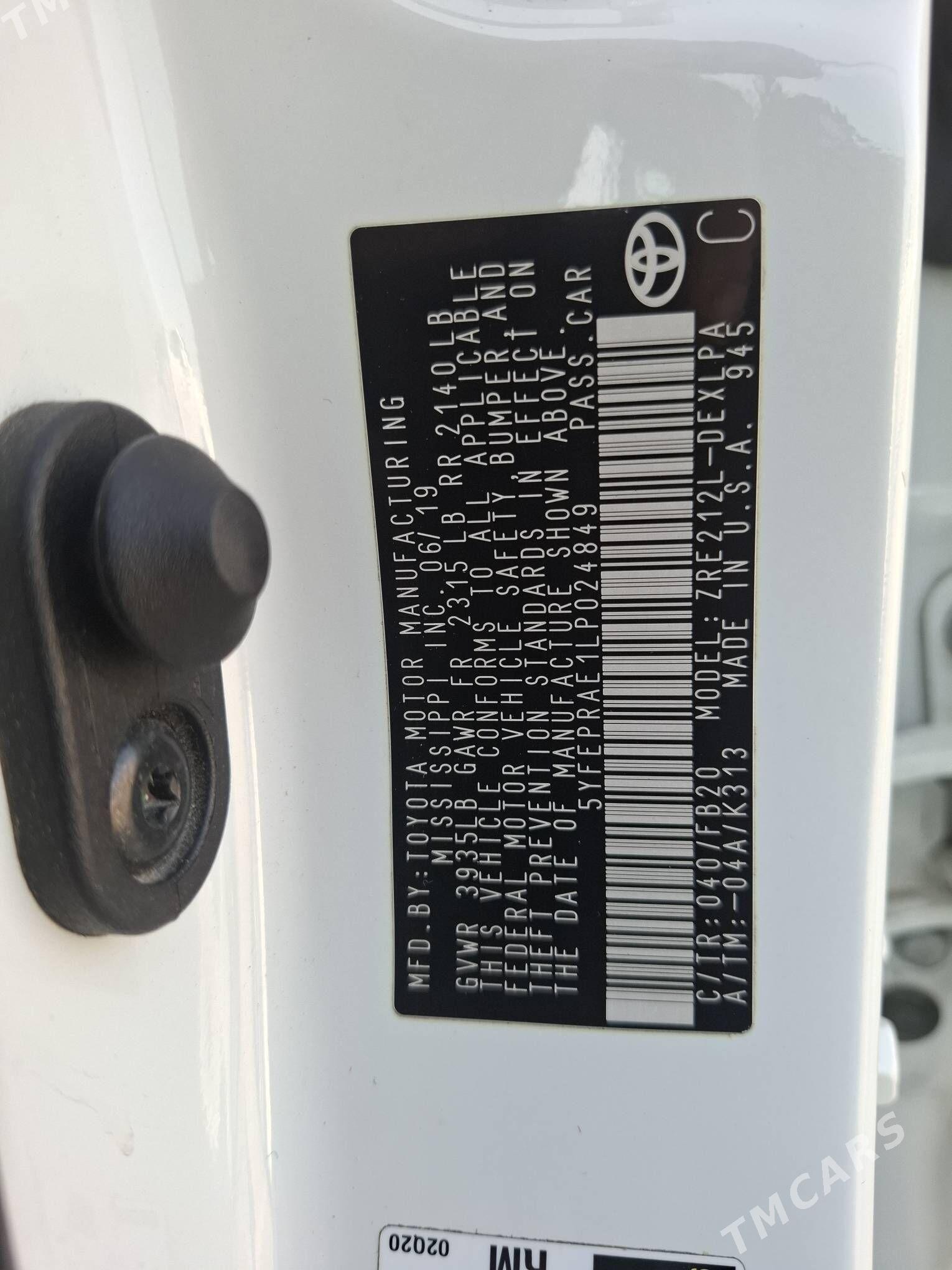 Toyota Corolla 2020 - 219 000 TMT - Aşgabat - img 6