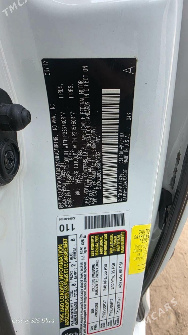 Toyota Sienna 2017 - 380 000 TMT - Şabat etr. - img 10