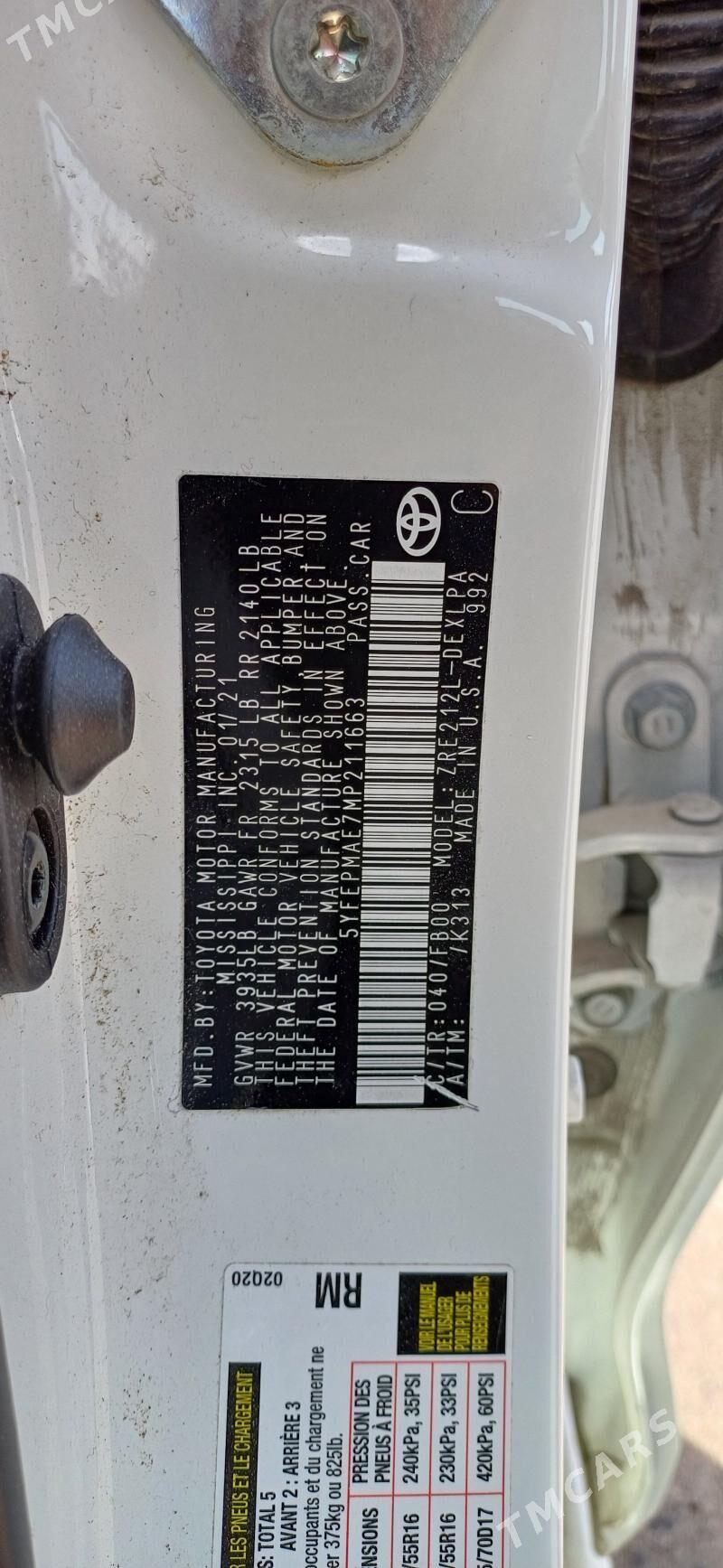 Toyota Corolla 2021 - 240 000 TMT - Ашхабад - img 10