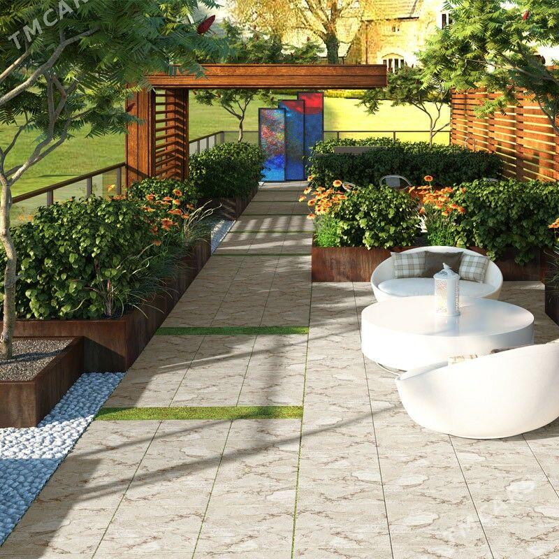 Trotuar keramika plita (KAFEL) - G.Kuliýew köç. (Obýezdnoý) - img 10