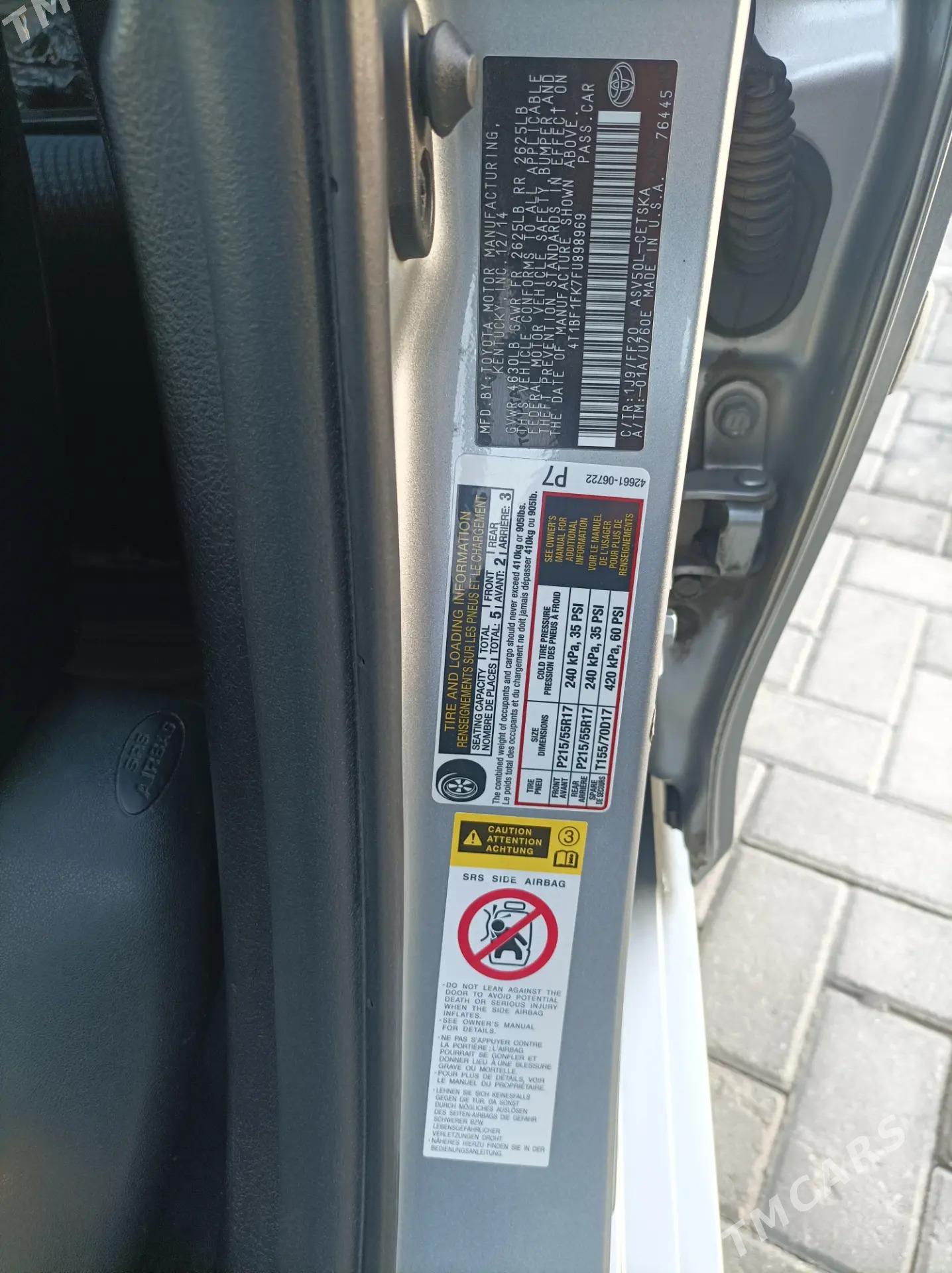 Toyota Camry 2015 - 255 000 TMT - Туркменбаши - img 6