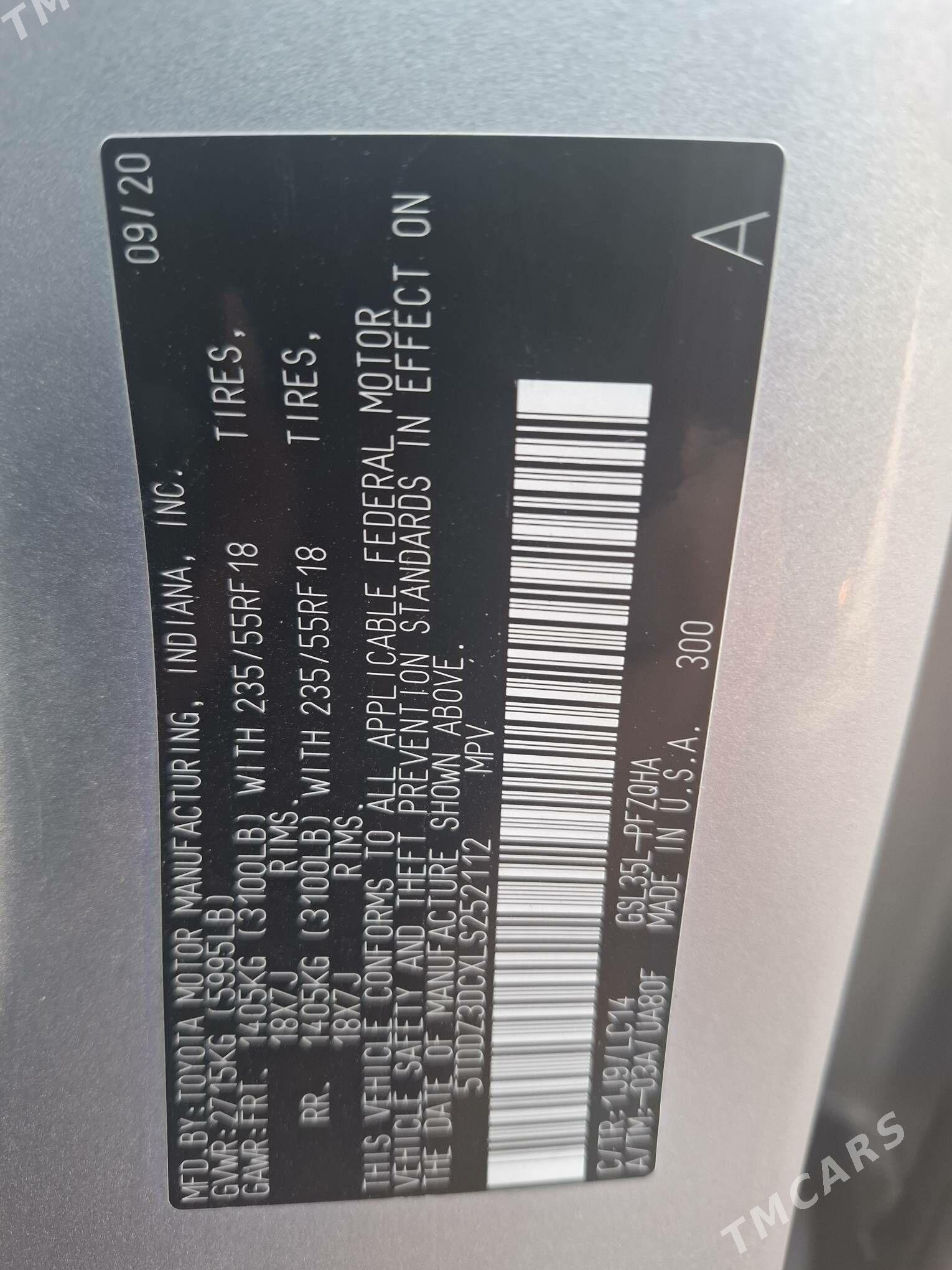 Toyota Sienna 2020 - 420 000 TMT - Ашхабад - img 5