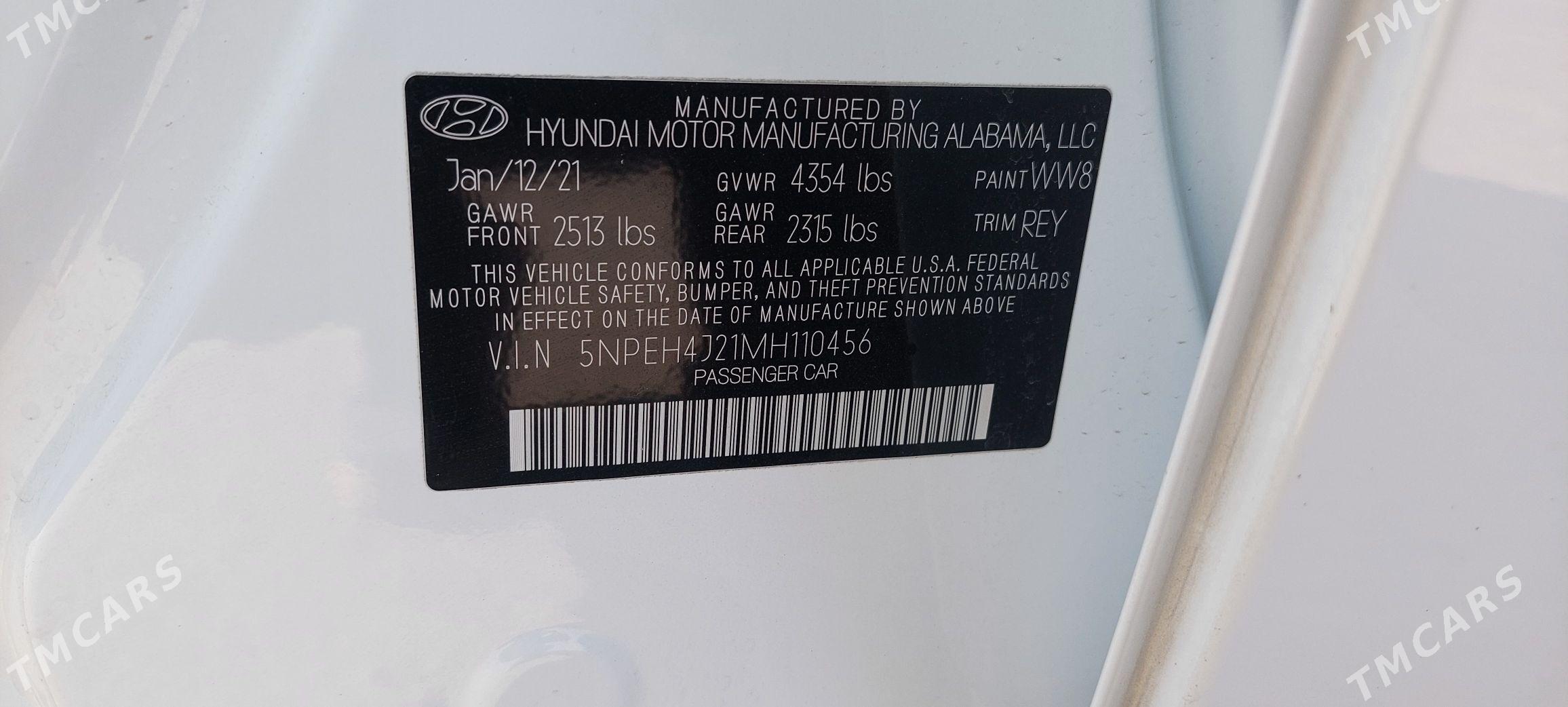 Hyundai Sonata 2021 - 333 200 TMT - Туркменабат - img 8