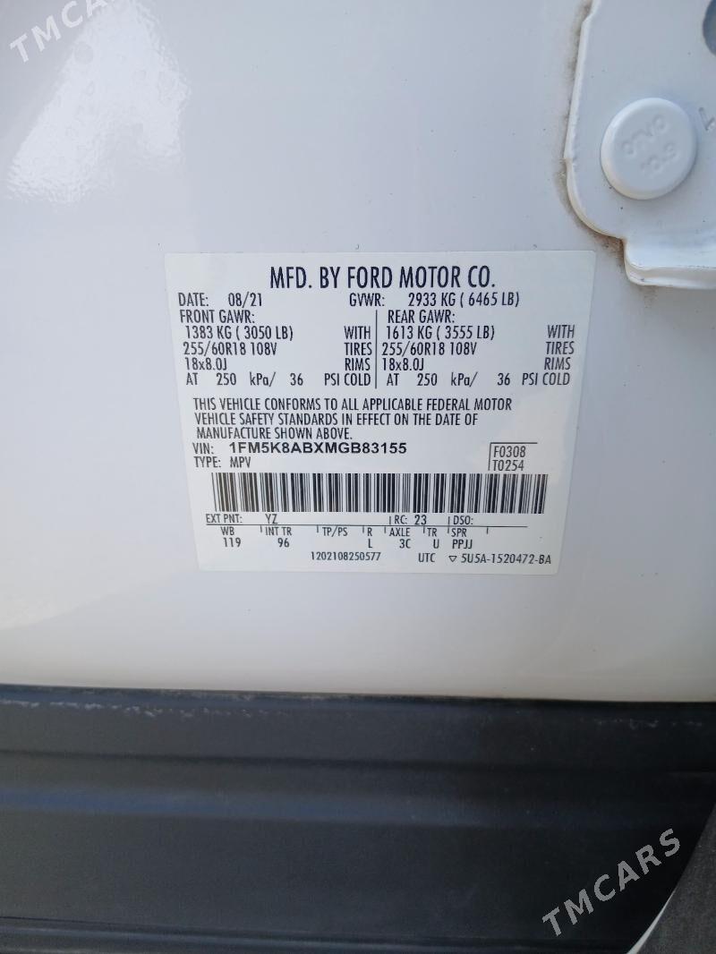 Ford Explorer 2021 - 317 000 TMT - Ашхабад - img 9