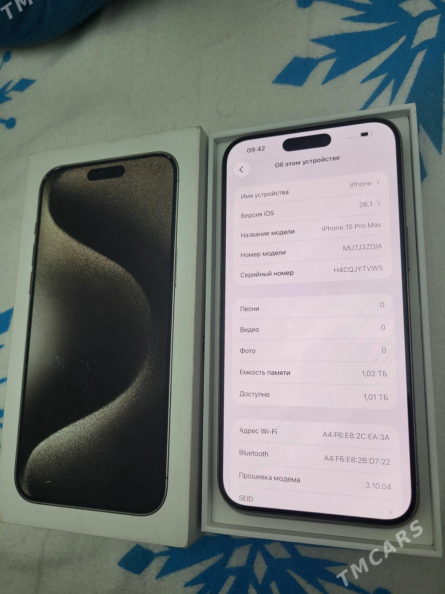 IPhone 15 pro max 1 trb pamyat - Aşgabat - img 3