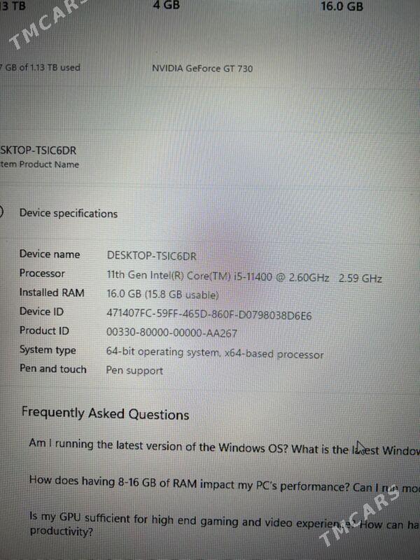 Core i5 11 gen - Aşgabat - img 6