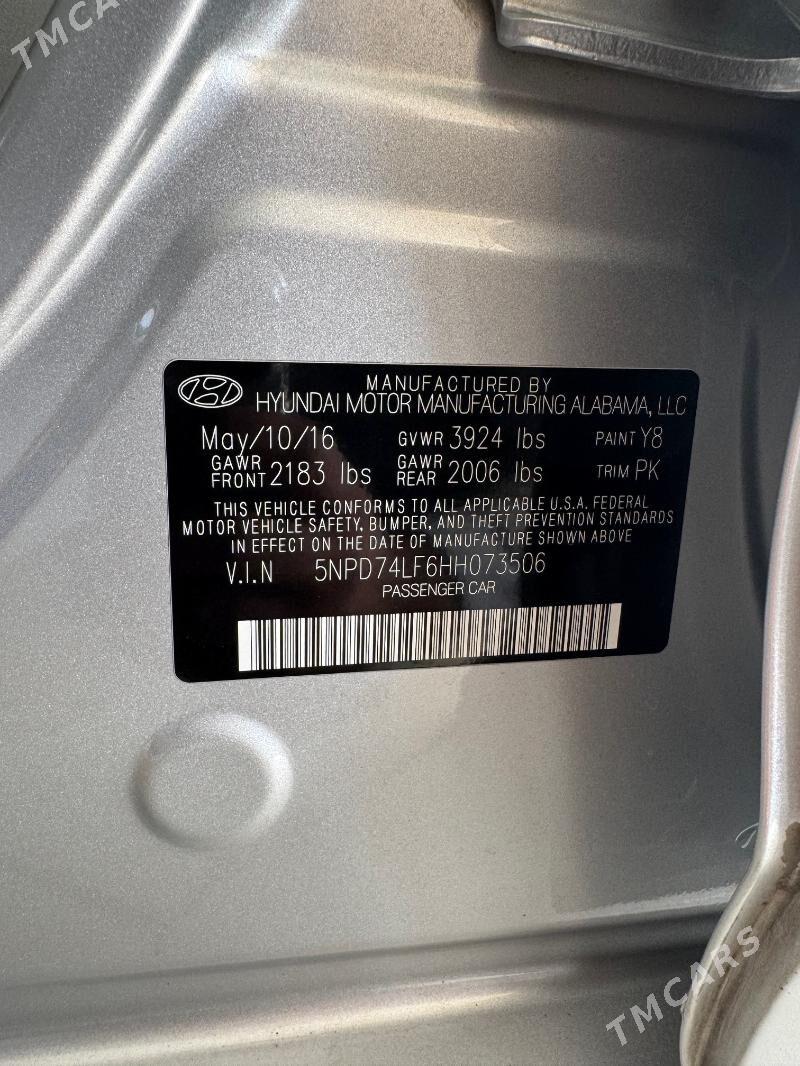 Hyundai Elantra 2017 - 190 000 TMT - Ашхабад - img 3