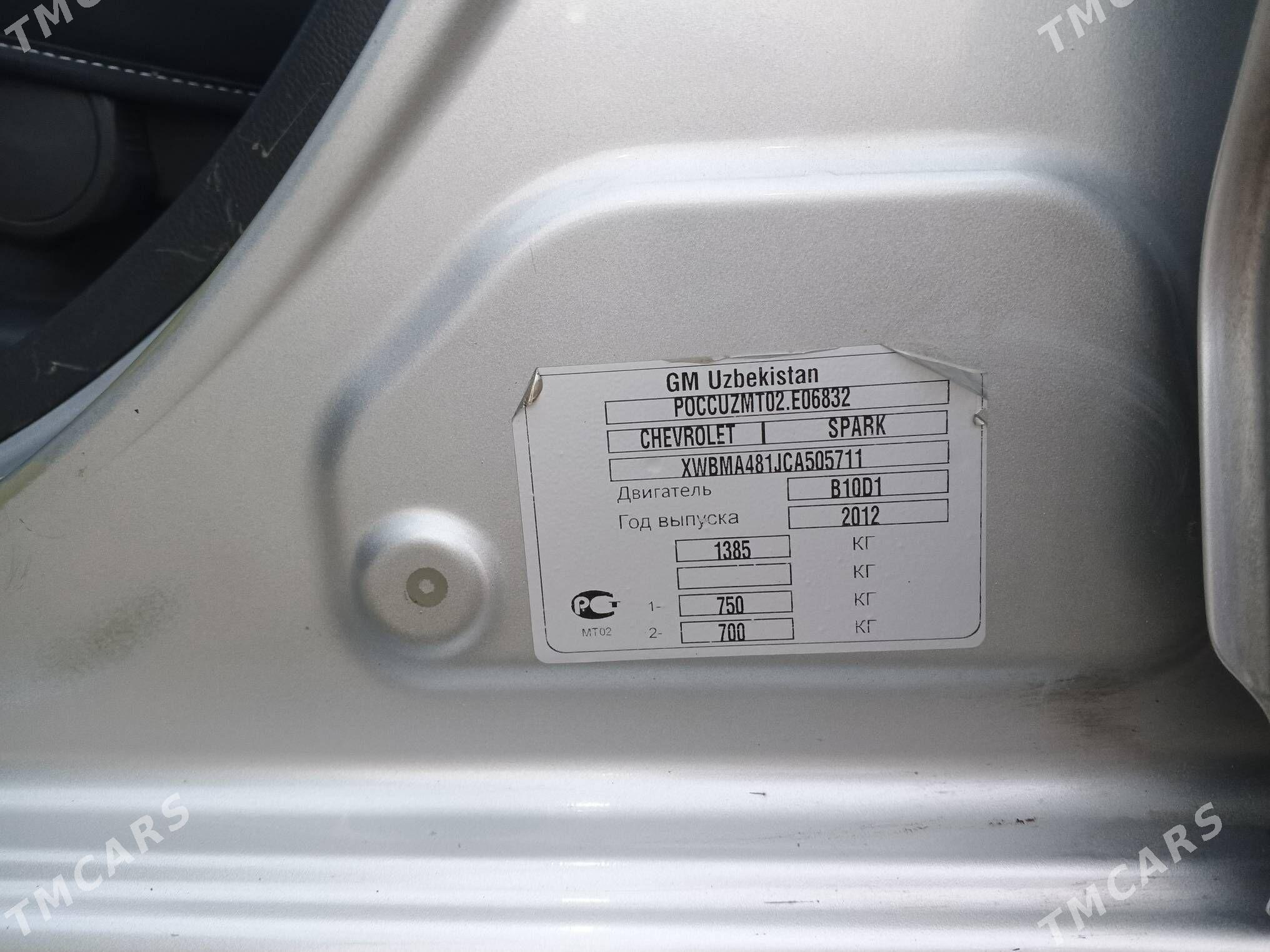 Chevrolet Spark 2012 - 90 000 TMT - Aşgabat - img 7