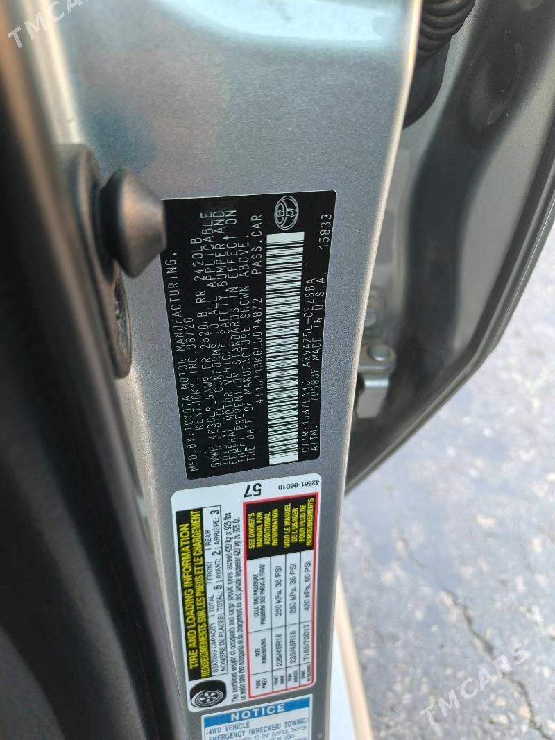 Toyota Camry 2020 - 370 000 TMT - Mary - img 3