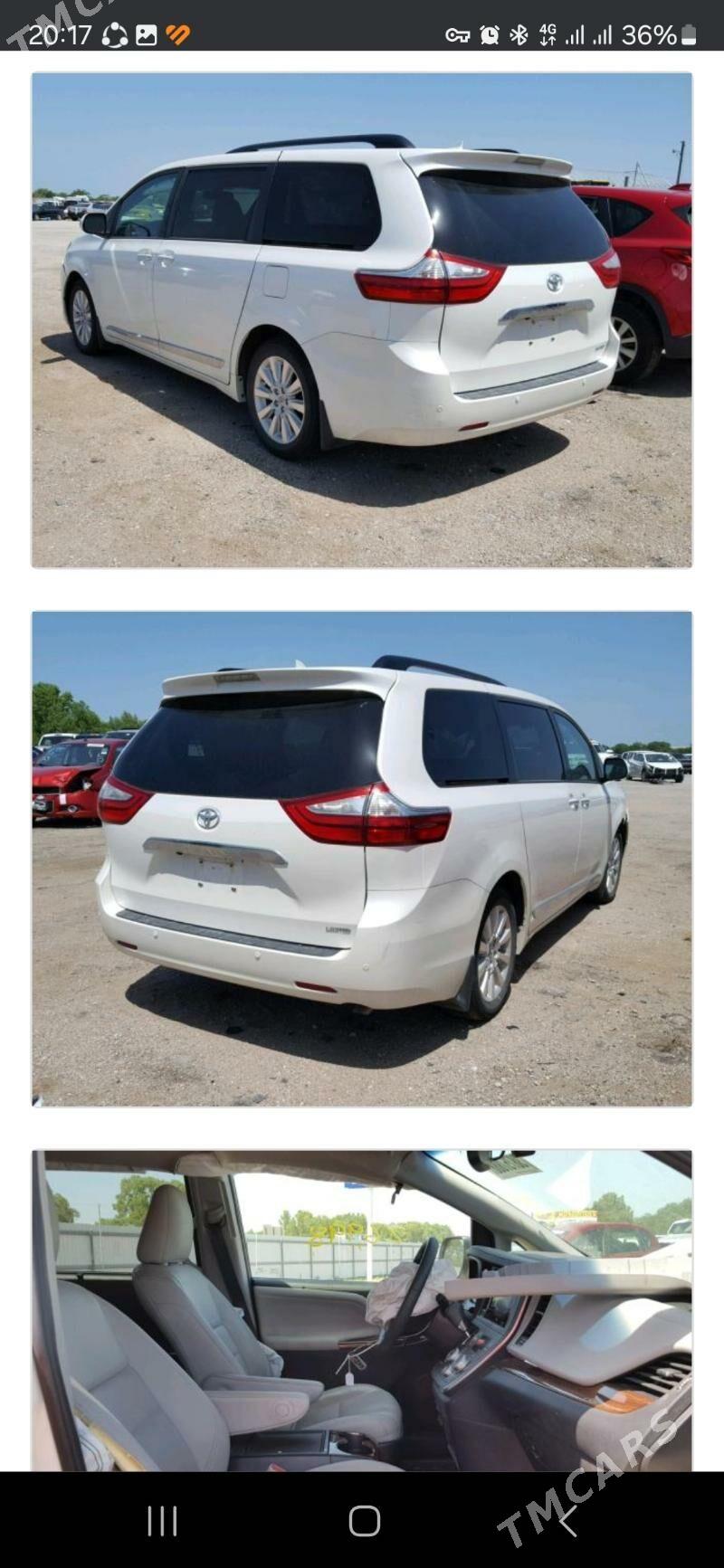 Toyota Sienna 2016 - 445 000 TMT - Гёкдже - img 7