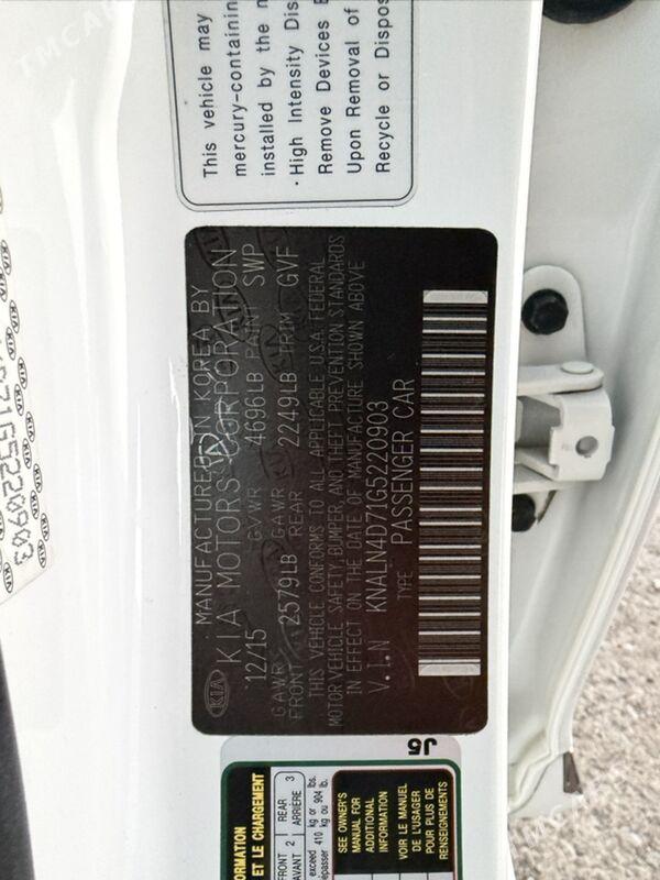 Kia Cadenza 2016 - 262 000 TMT - Ашхабад - img 10