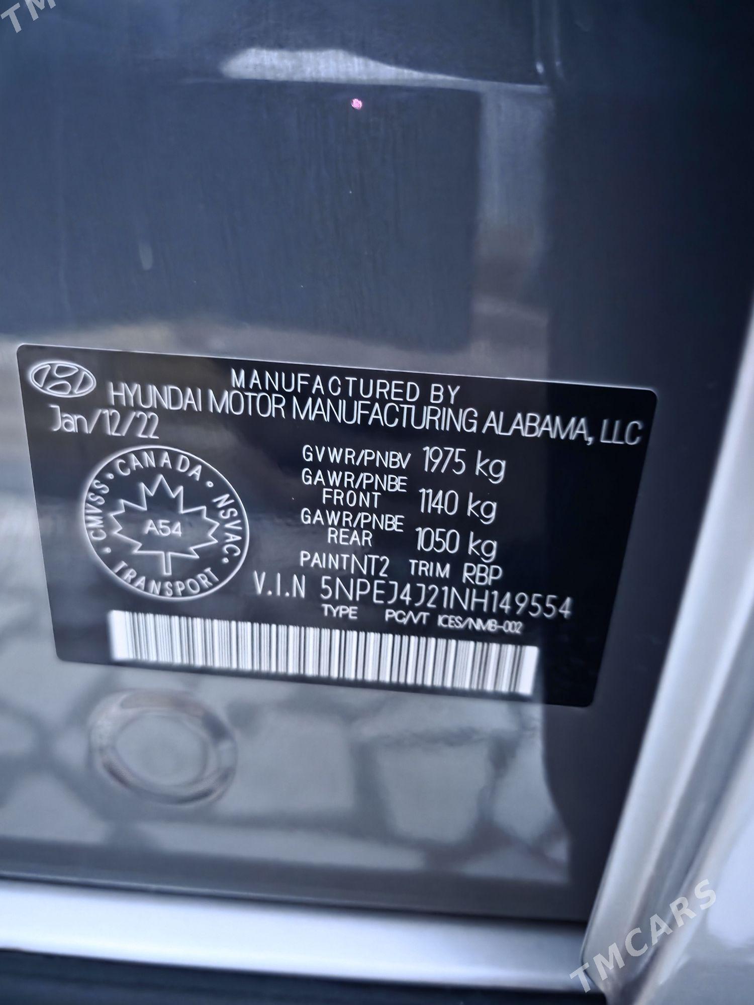 Hyundai Sonata 2022 - 310 000 TMT - Туркменабат - img 5