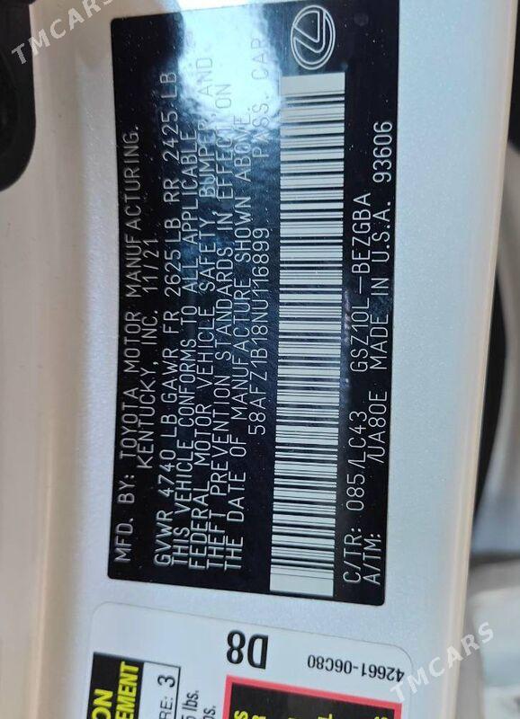 Lexus ES 350 2022 - 750 000 TMT - Ýalkym - img 7