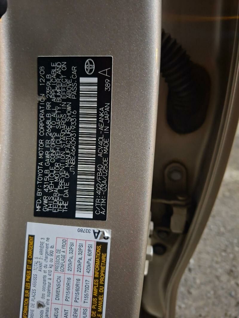 Toyota Camry 2008 - 165 000 TMT - Aşgabat - img 9