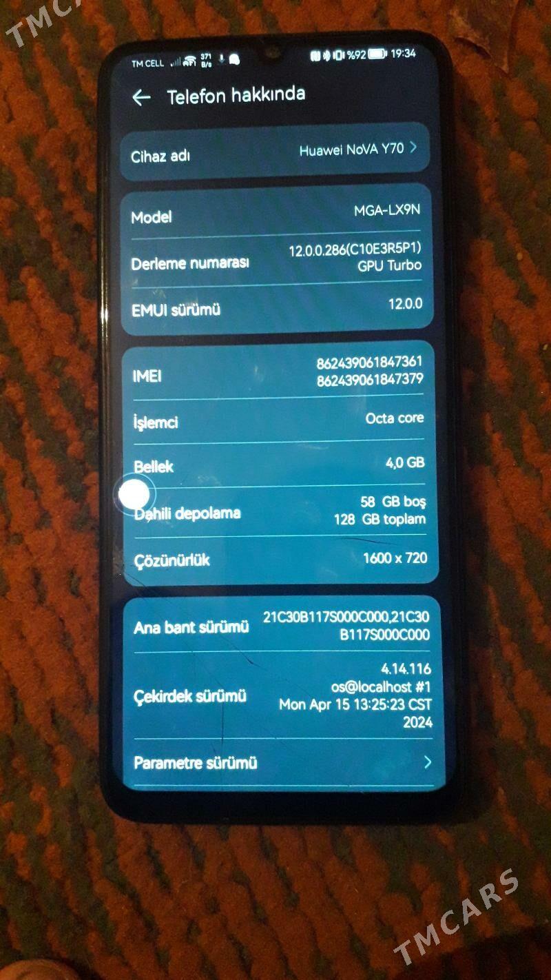 Huawei nova y70 4.128 - етр. Туркменбаши - img 3