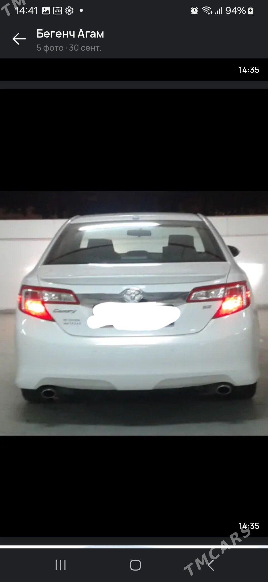 Toyota Camry 2014 - 250 000 TMT - Ак-Бугдайский этрап - img 2