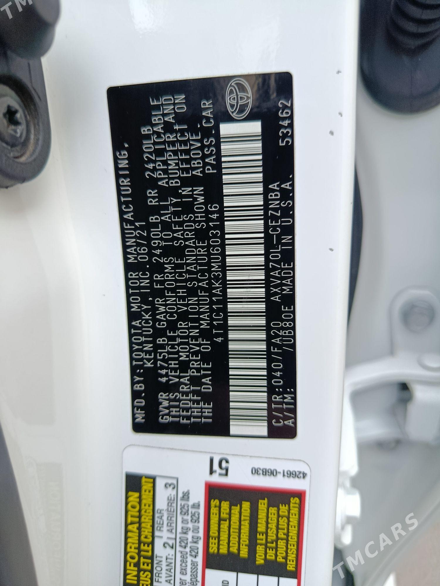 Toyota Camry 2021 - 340 000 TMT - Ашхабад - img 5