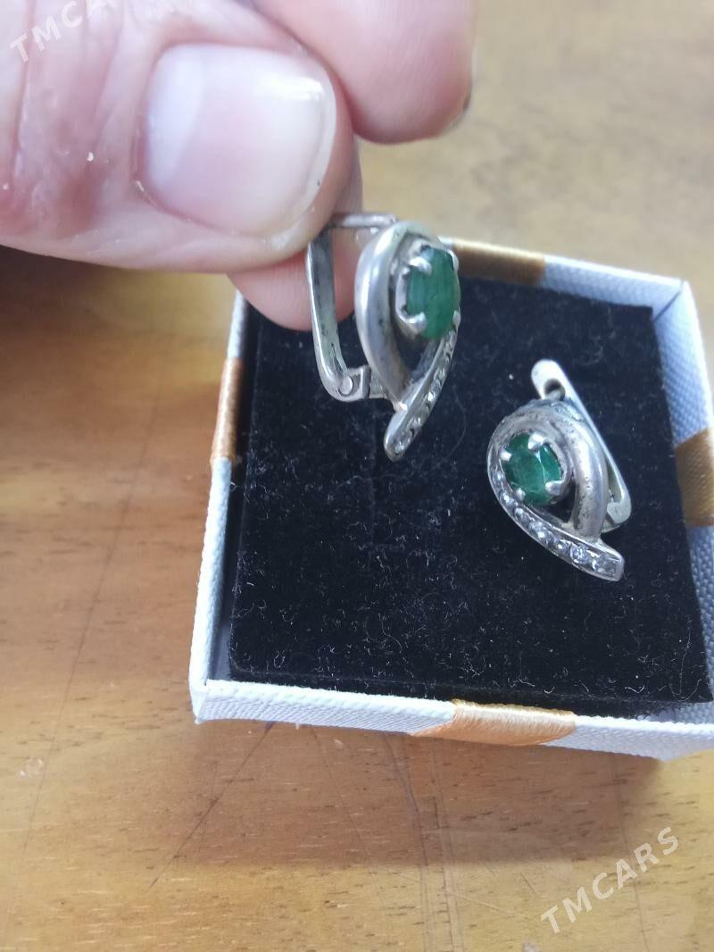 серьги с изумрудом - Ашхабад - img 1
