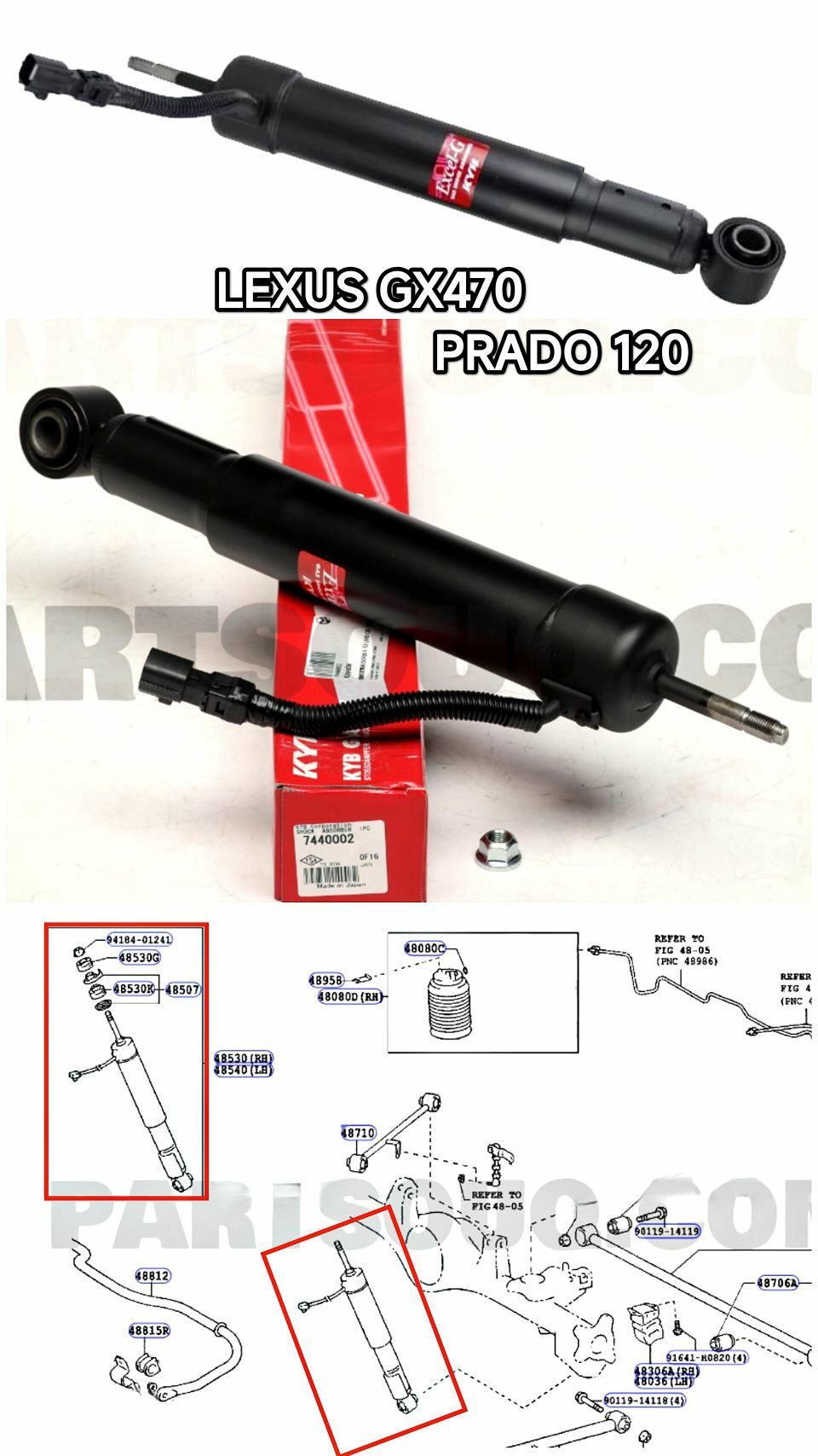 amortizator PRADO120 LEXUS.GX 350 TMT - Мары - img 1