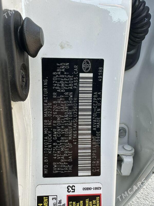 Toyota Camry 2020 - 265 000 TMT - Ашхабад - img 8