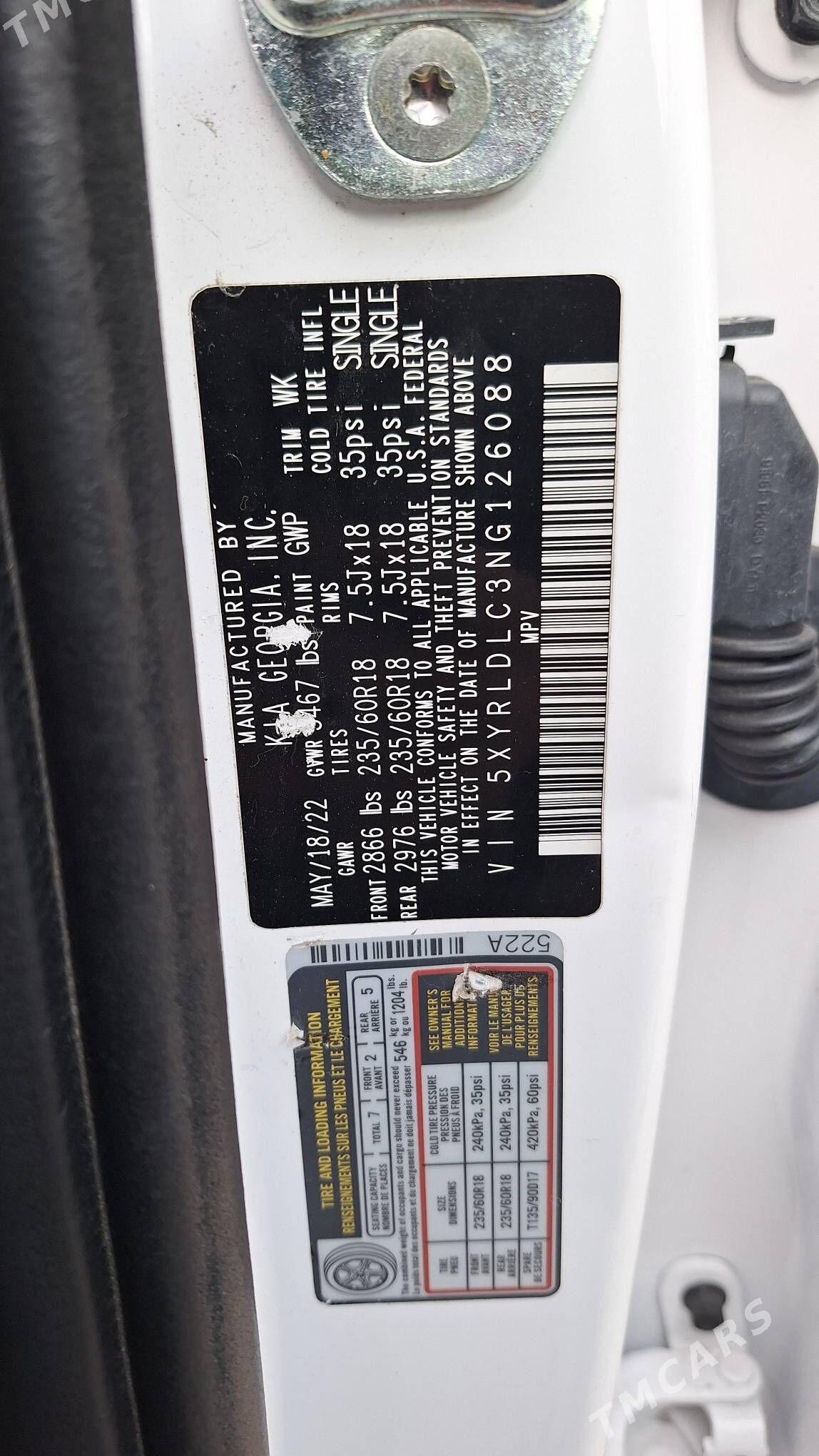 Kia Sorento 2022 - 435 000 TMT - Ашхабад - img 5