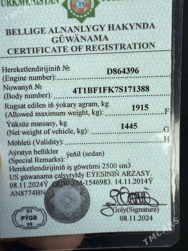 Toyota Camry 2013 - 210 000 TMT - Туркменбаши - img 8