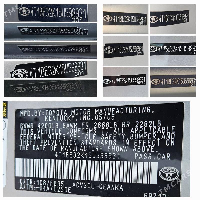 Toyota Camry 2005 - 190 000 TMT - Daşoguz - img 6