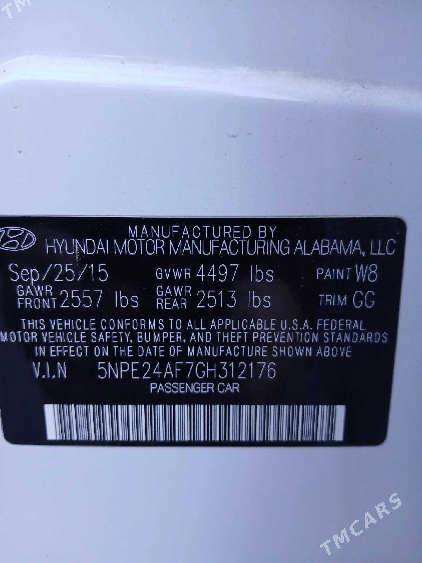 Hyundai Sonata 2015 - 176 000 TMT - ул. Подвойского (Битарап Туркменистан шаёлы) - img 7