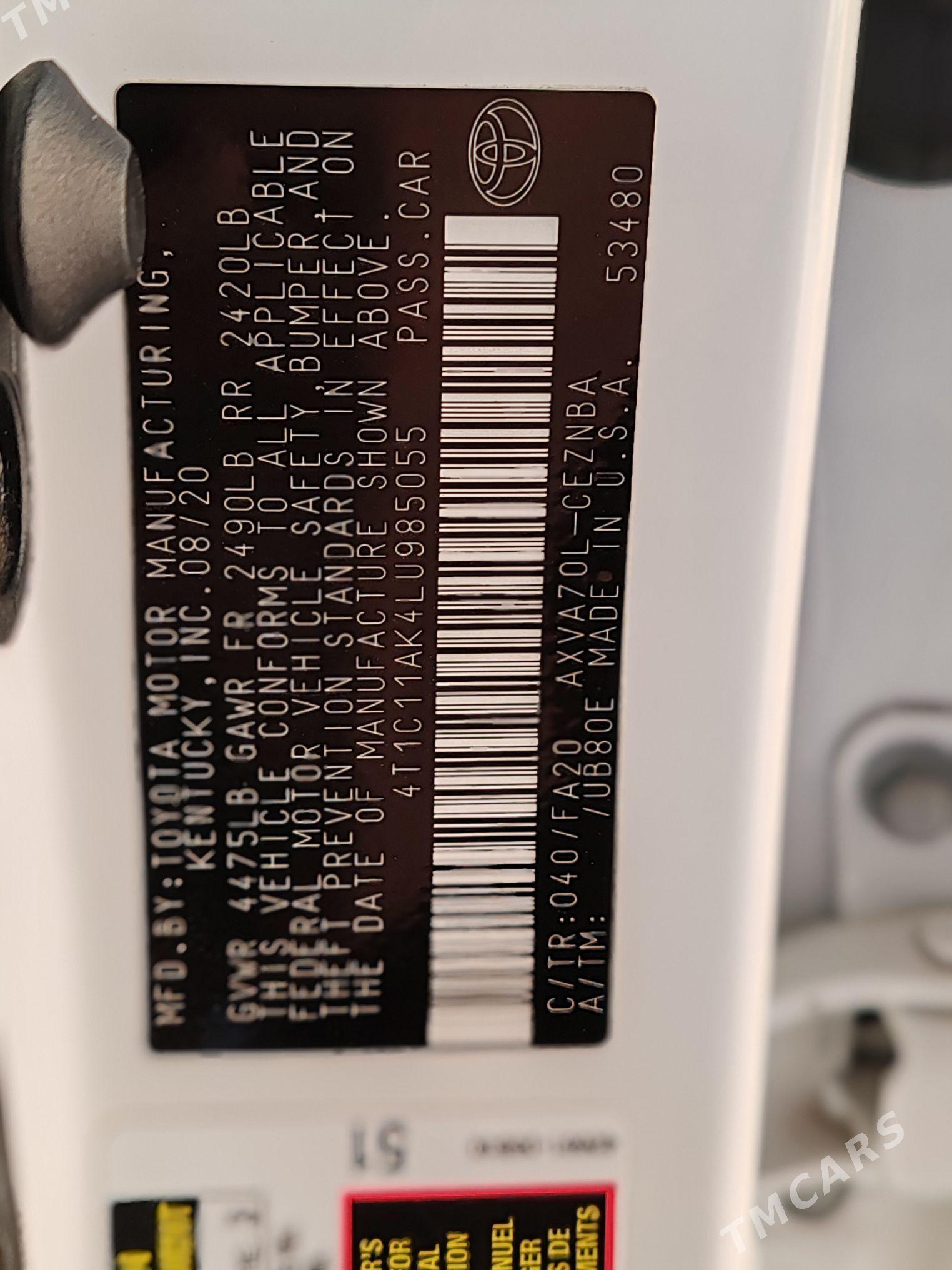 Toyota Camry 2020 - 320 000 TMT - Балканабат - img 8